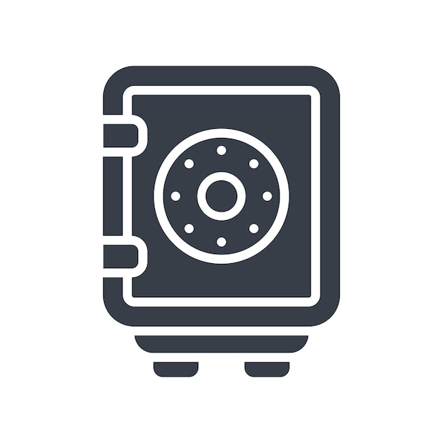 plantilla vectorial de diseño de iconos de cajas de seguridad