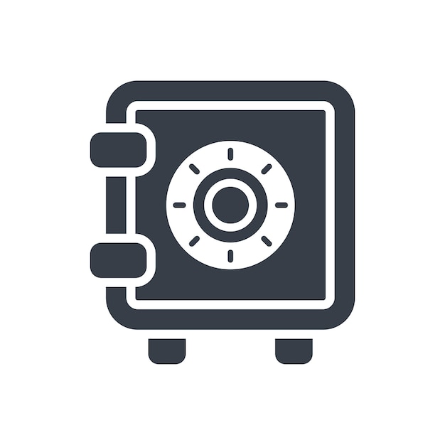 plantilla vectorial de diseño de iconos de cajas de seguridad