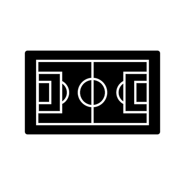 plantilla vectorial de diseño de iconos de campo de fútbol