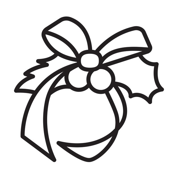 plantilla vectorial de diseño de iconos de la cinta de regalos de Navidad