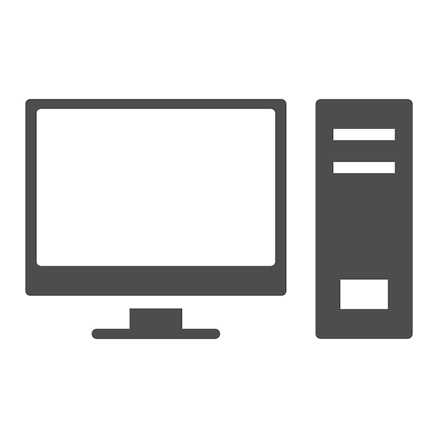 plantilla vectorial de diseño de íconos de computadora de escritorio