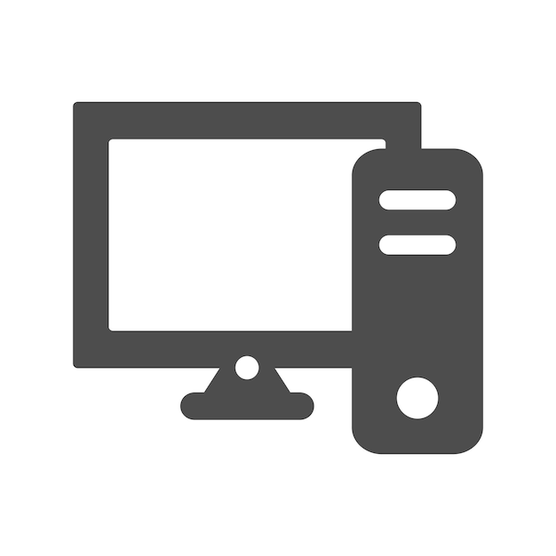 plantilla vectorial de diseño de íconos de computadora de escritorio