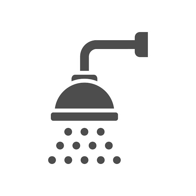 plantilla vectorial de diseño de iconos de ducha
