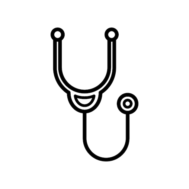 plantilla vectorial de diseño de iconos de estetoscopio