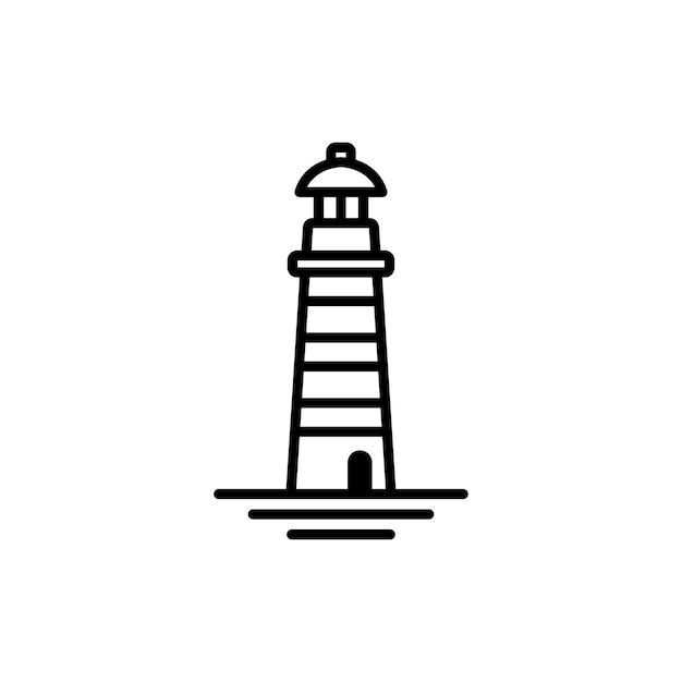 plantilla vectorial de diseño de iconos de faro