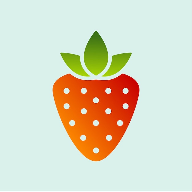 plantilla vectorial de diseño de íconos de fresa