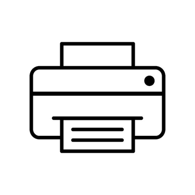 plantilla vectorial de diseño de iconos de impresora