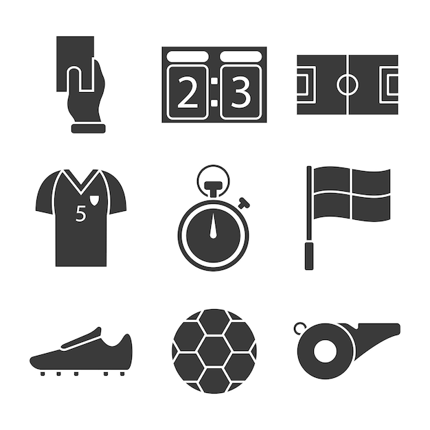 plantilla vectorial de diseño de iconos de juegos de fútbol