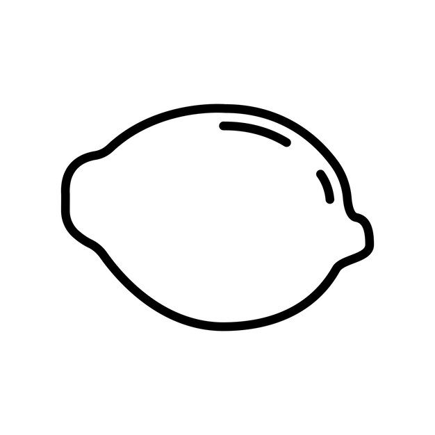 plantilla vectorial de diseño de iconos de limón simple y moderna