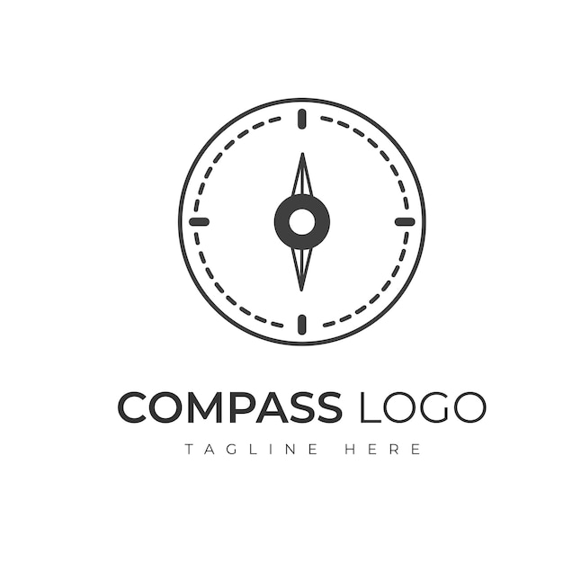 plantilla vectorial de diseño de íconos del logotipo de la brújula