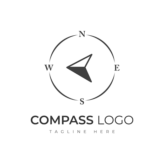 plantilla vectorial de diseño de íconos del logotipo de la brújula