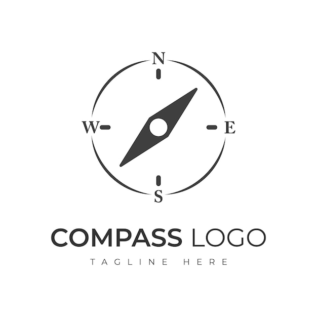 plantilla vectorial de diseño de íconos del logotipo de la brújula