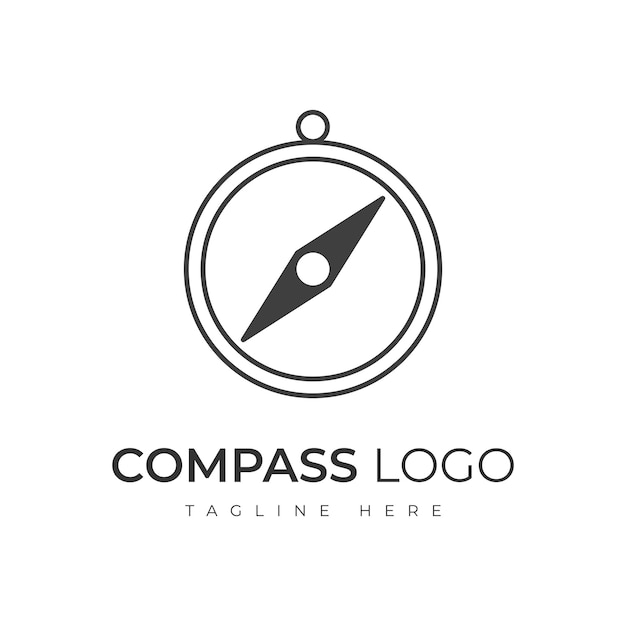 plantilla vectorial de diseño de íconos del logotipo de la brújula