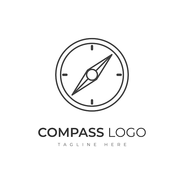plantilla vectorial de diseño de íconos del logotipo de la brújula