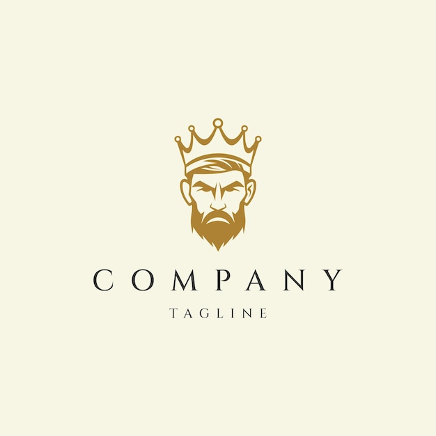 plantilla vectorial de diseño de íconos del logotipo de la corona del rey