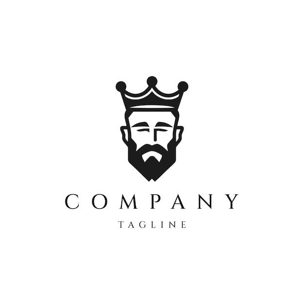 plantilla vectorial de diseño de íconos del logotipo de la corona del rey