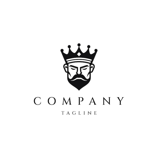 plantilla vectorial de diseño de íconos del logotipo de la corona del rey