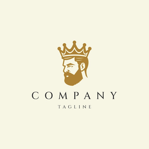plantilla vectorial de diseño de íconos del logotipo de la corona del rey