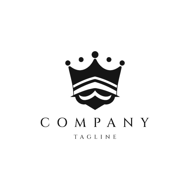 plantilla vectorial de diseño de íconos del logotipo de la corona del rey