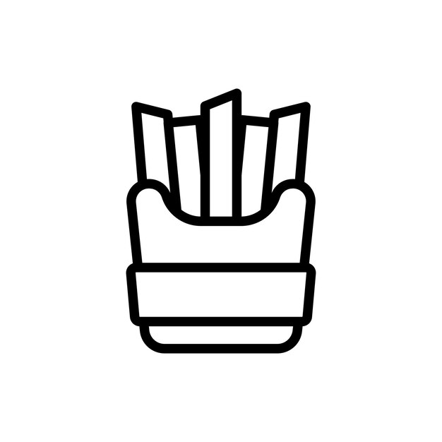 plantilla vectorial de diseño de iconos de papas fritas