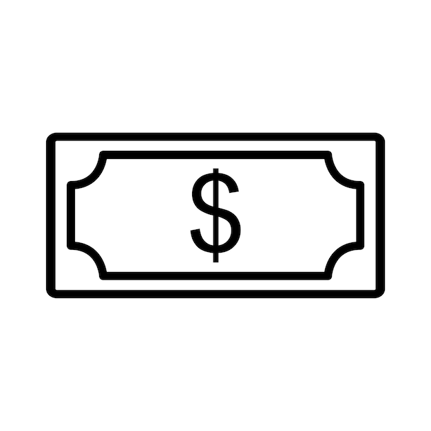 plantilla vectorial de diseño de íconos de papel moneda