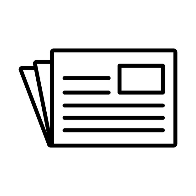 plantilla vectorial de diseño de iconos de periódicos