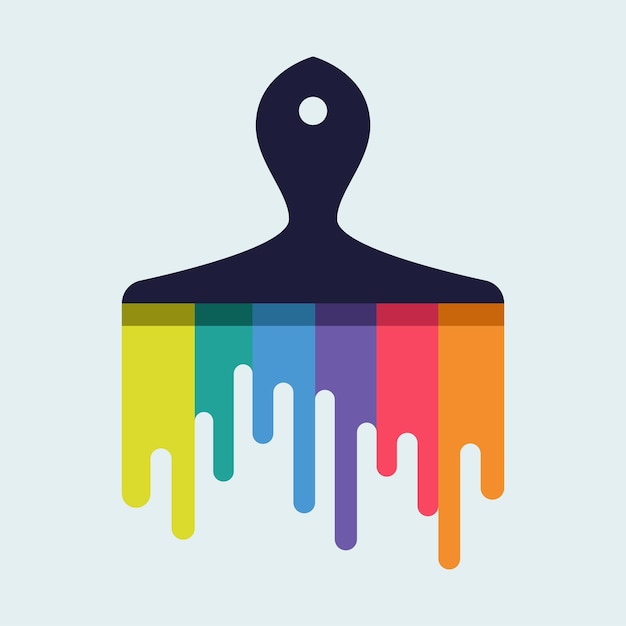 plantilla vectorial de diseño de iconos de pintura