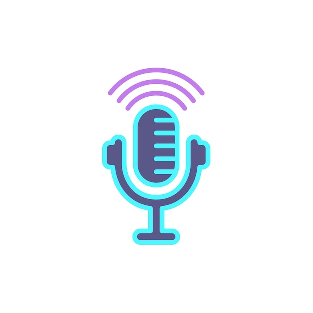 plantilla vectorial de diseño de iconos de podcast