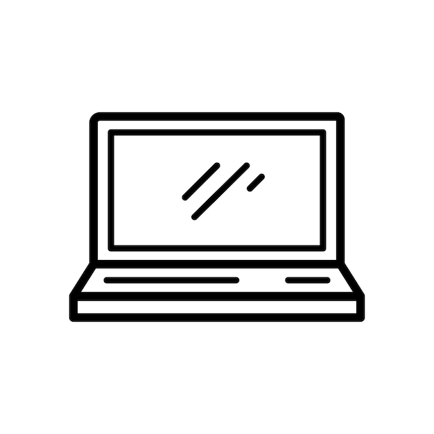 plantilla vectorial de diseño de iconos de portátiles