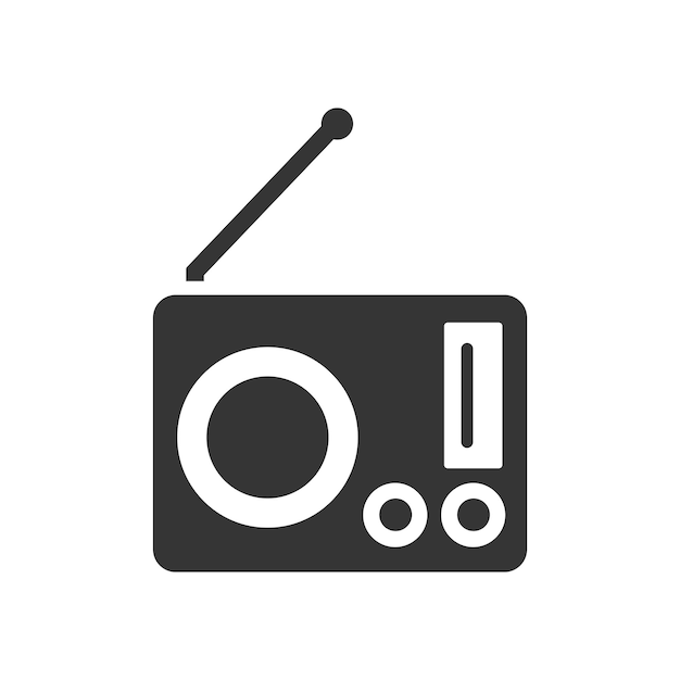 plantilla vectorial de diseño de íconos de radio