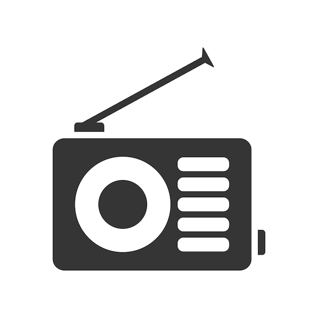 plantilla vectorial de diseño de íconos de radio