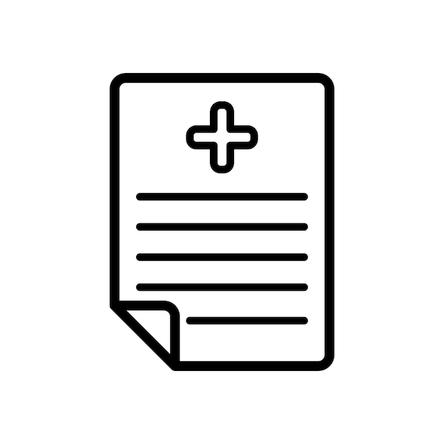 plantilla vectorial de diseño de iconos de recetas médicas