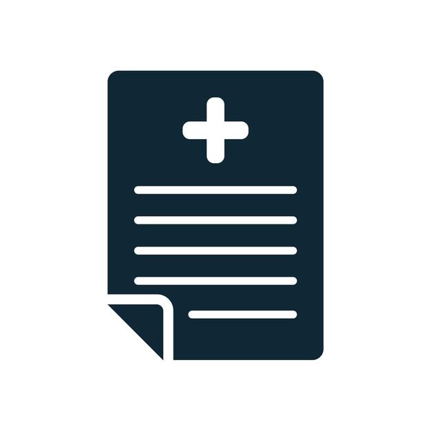 plantilla vectorial de diseño de iconos de recetas médicas