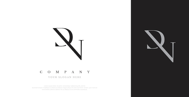 plantilla vectorial de diseño inicial del logotipo de JN