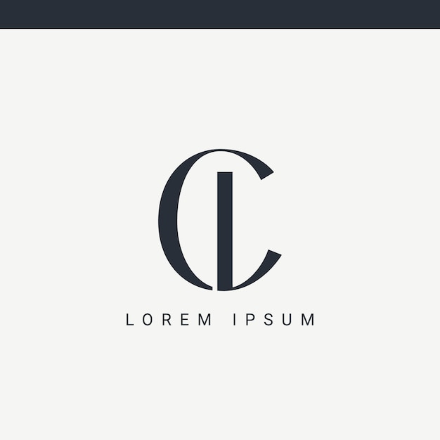 plantilla vectorial de diseño de la letra cl y el logotipo lc