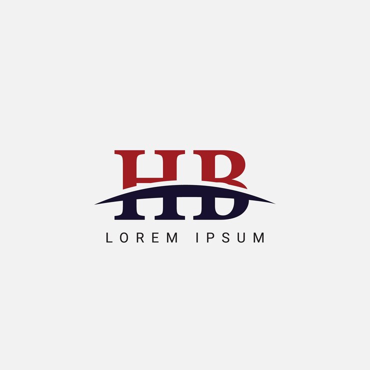 Vector la plantilla vectorial de diseño de la letra h b h b del logotipo símbolo gráfico para la identidad empresarial corporativa
