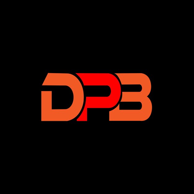 plantilla vectorial de diseño de letras del logotipo de DPB