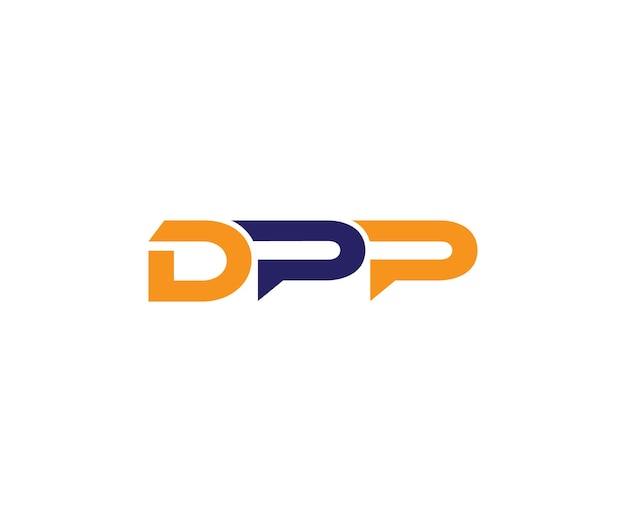 plantilla vectorial de diseño de letras del logotipo DPP 1