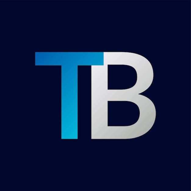 plantilla vectorial de diseño de letras del logotipo de TB