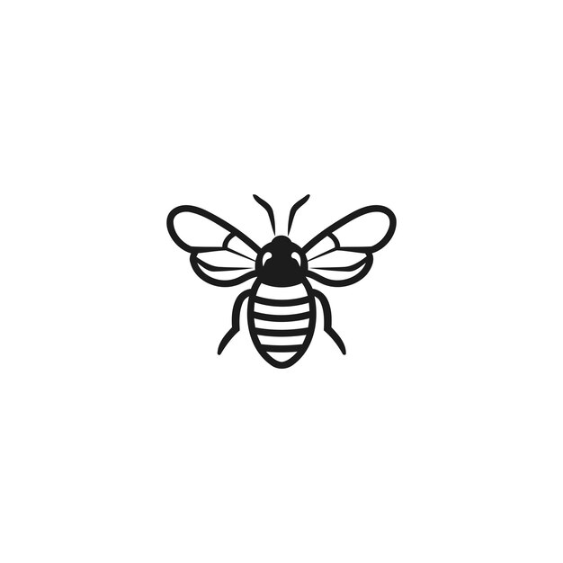 plantilla vectorial de diseño del logotipo de la abeja melífera