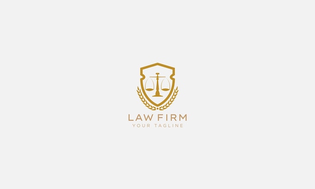 plantilla vectorial de diseño de logotipo de abogados y abogados