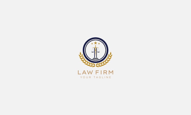plantilla vectorial de diseño de logotipo de abogados y abogados