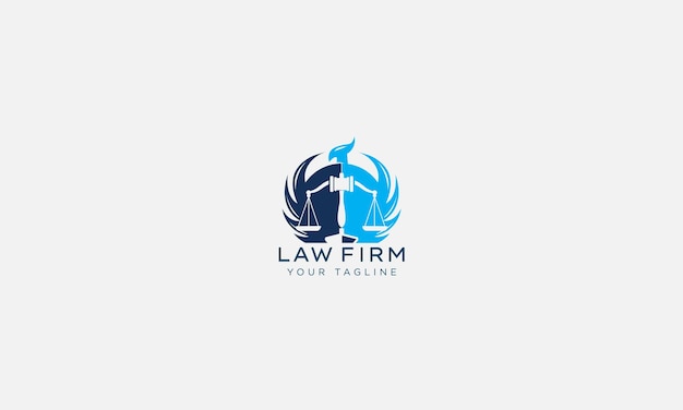 plantilla vectorial de diseño de logotipo de abogados y abogados