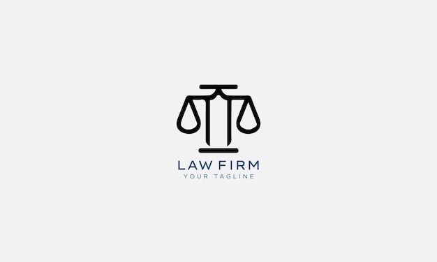 plantilla vectorial de diseño de logotipo de abogados y abogados