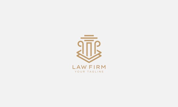 plantilla vectorial de diseño de logotipo de abogados y abogados