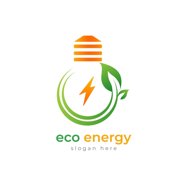 Vector plantilla vectorial de diseño de logotipo abstracto eco energy