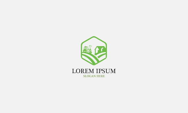 plantilla vectorial de diseño del logotipo de la agricultura y la granja natural