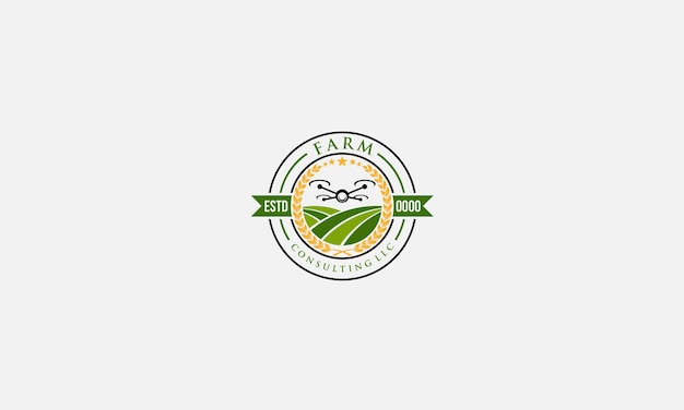 plantilla vectorial de diseño del logotipo de la agricultura y la granja natural