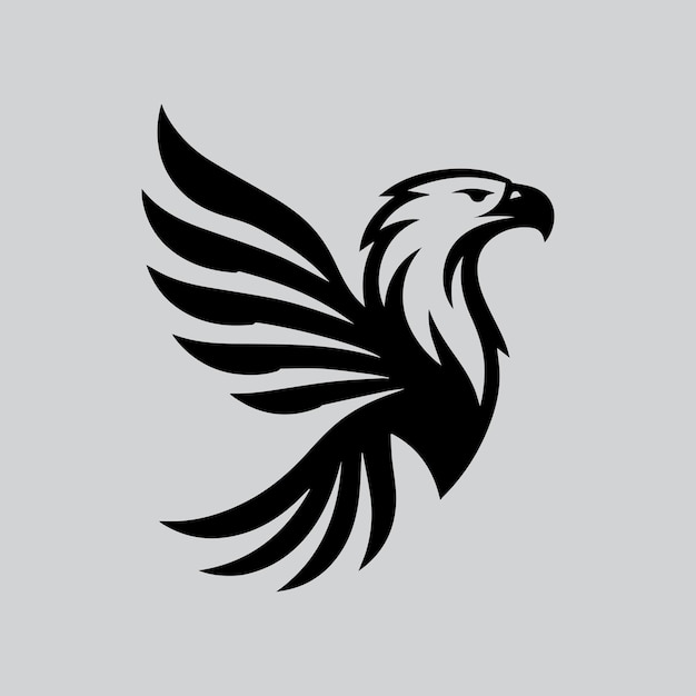 Plantilla vectorial de diseño del logotipo del águila Ilustración del icono del símbolo creativo del águila