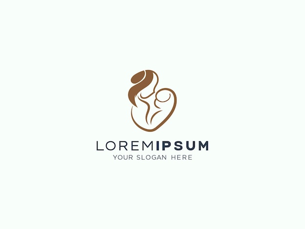 plantilla vectorial de diseño de logotipo de amor y cuidado